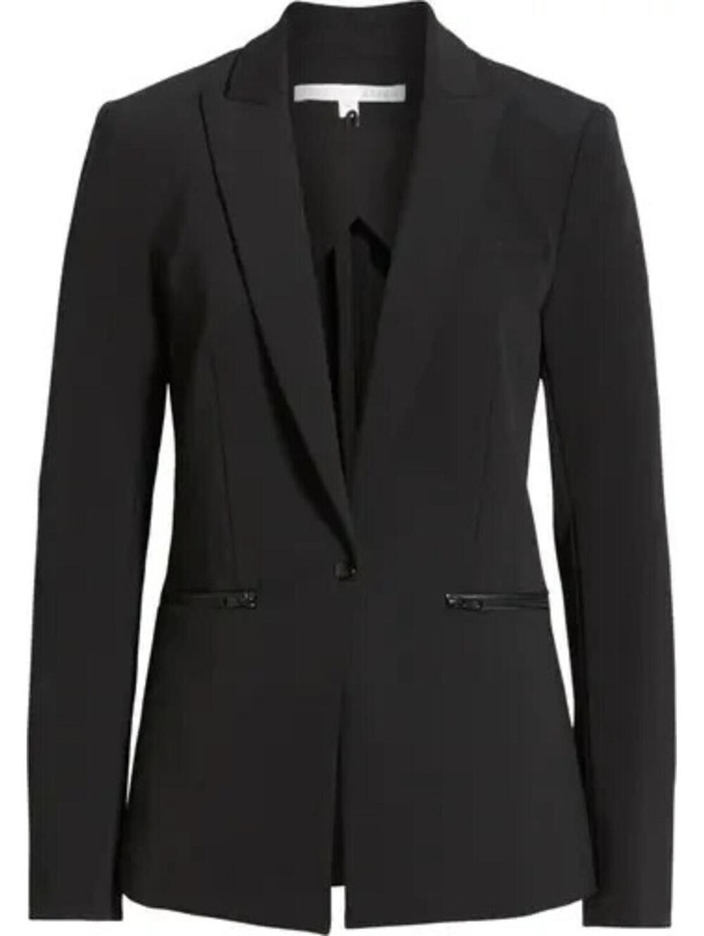 NEW, Veronica Beard Bi-Stretch Scuba Jacket in Black - size 2 #SJ2354